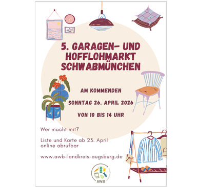 Alle Teilnehmerinnen und Teilnehmer des 5. Garagen- und Hofflohmarktes in Schwabmünchen
